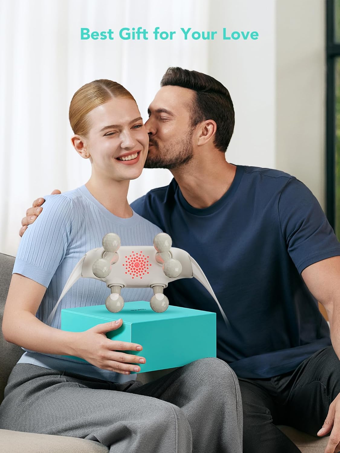 Cordless Neck and Shoulder Massager with Shiatsu-Style Kneading and Heat